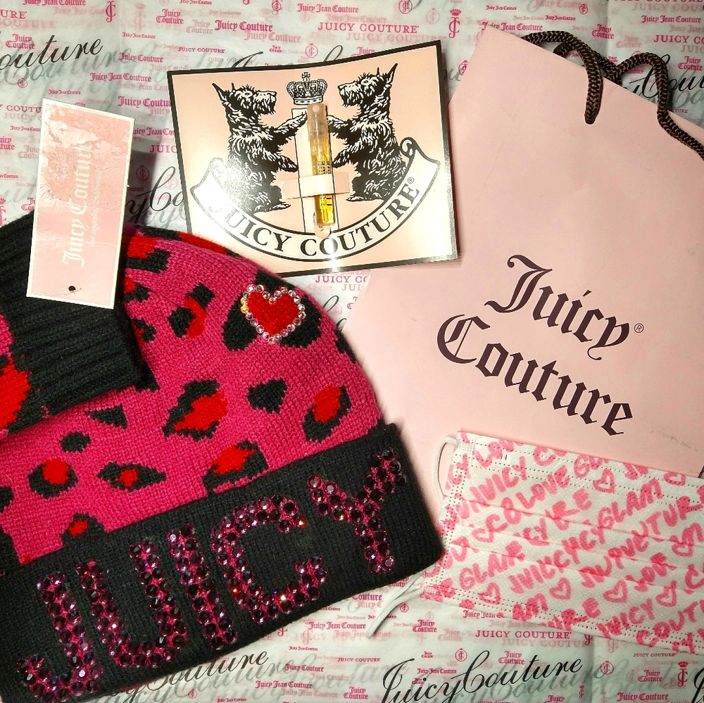 Swarvoski Crystal Juicy Couture Beanie & Gloves